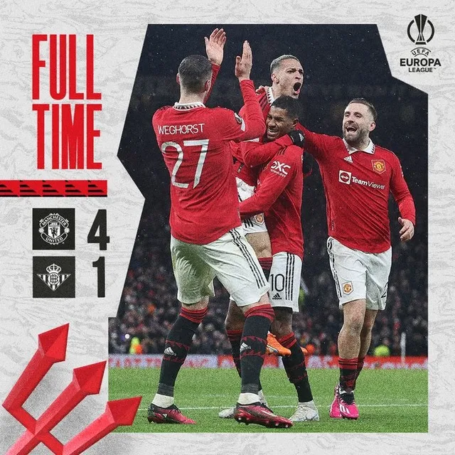 Lượt đi vòng 1/8 Europa League | Man Utd thắng hủy diệt, Arsenal gây thất vọng - Ảnh 1.