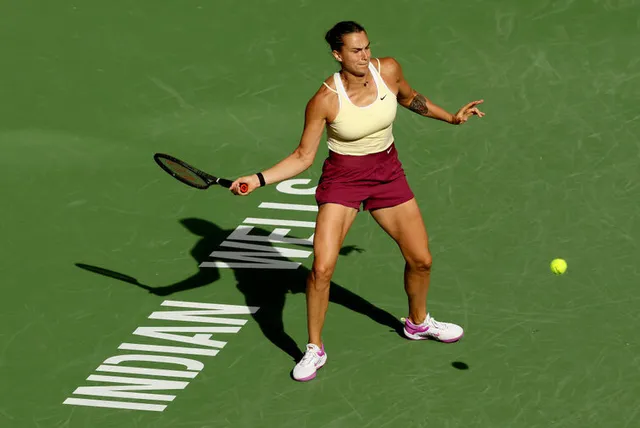 Đánh bại Krejcikova, Sabalenka vào tứ kết Indian Wells mở rộng   - Ảnh 1.