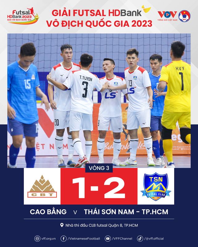 Thái Sơn Nam - TPHCM giành 3 điểm trước Cao Bằng | Vòng 3 giải Futsal VĐQG 2023 - Ảnh 1.
