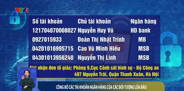 Công bố 18 tài khoản ngân hàng của các đối tượng lừa đảo - Ảnh 2.