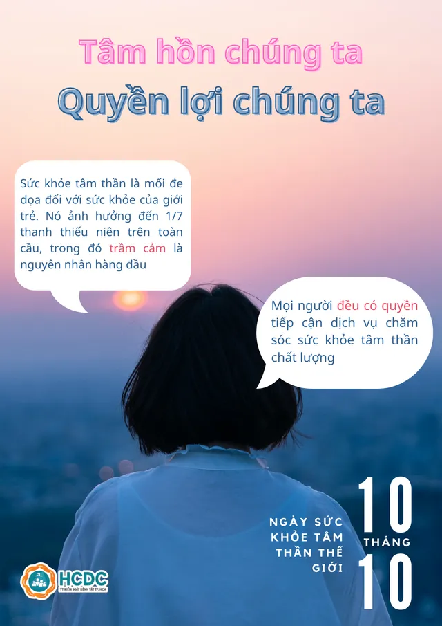 Ngày Sức khỏe Tâm thần thế giới 2023: Tâm hồn của chúng ta, quyền lợi của chúng ta - Ảnh 1. Ngày Sức khỏe Tâm thần thế giới 2023: Tâm hồn của chúng ta, quyền lợi của chúng ta - Ảnh 1.