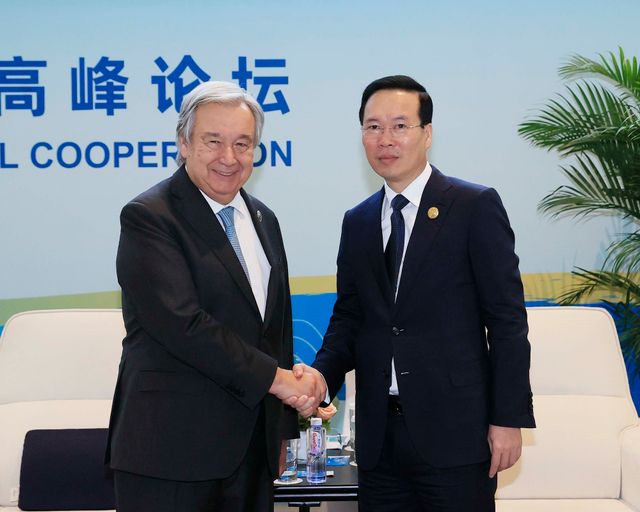 Chủ tịch nước Võ Văn Thưởng tiếp Tổng Thư ký Liên Hợp Quốc António Guterres - Ảnh 1.