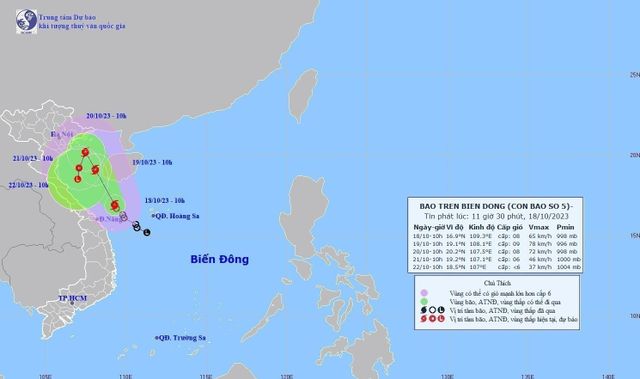 Bắc Bộ đón gió mùa Đông Bắc, bão số 5 tiếp tục hướng lên vịnh Bắc Bộ - Ảnh 1.