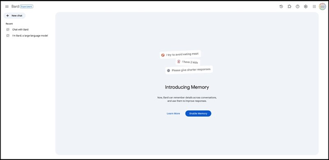 Google Bard có thêm chức năng ghi nhớ người sử dụng - Ảnh 1.
