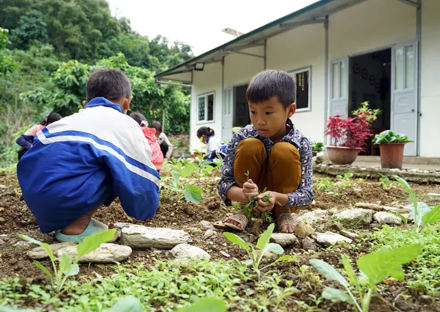 Nhọc nhằn hành trình đi tìm con chữ của những em học sinh điểm Trường Khuổi Én - Ảnh 2.