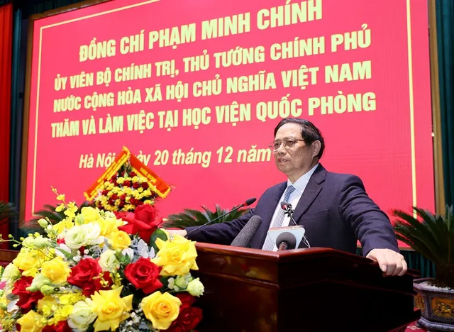 Thủ tướng Phạm Minh Chính: Học viện Quốc phòng cần tích cực tham gia nghiên cứu, tổng kết thực tiễn về đường lối quốc phòng - Ảnh 2.