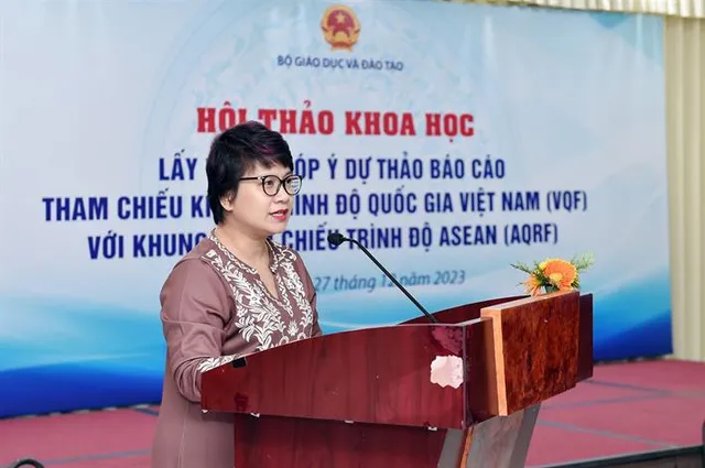 Lấy ý kiến hoàn thiện báo cáo tham chiếu khung trình độ quốc gia Việt Nam với ASEAN - Ảnh 1.