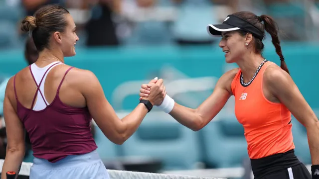 Hạ Sabalenka, Sorana Cirstea giành vé vào bán kết đơn nữ Miami mở rộng - Ảnh 1.