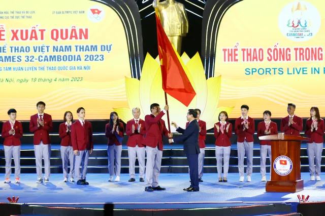 ẢNH | Lễ xuất quân của Đoàn Thể thao Việt Nam tham dự SEA Games 32 - Ảnh 5.