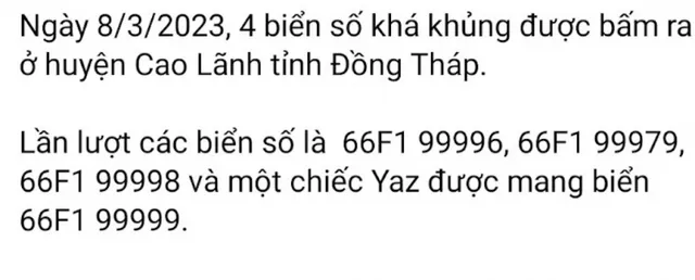 Xác minh thông tin thêm 1 tỉnh thành khác bấm 4 biển số “siêu đẹp” cùng 1 ngày - Ảnh 1.