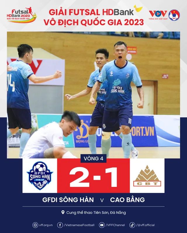 Vòng 4 giải Futsal VĐQG 2023 (2/4): Sahako giữ vững ngôi đầu, GFDI Sông Hàn đã nếm mùi chiến thắng - Ảnh 2.