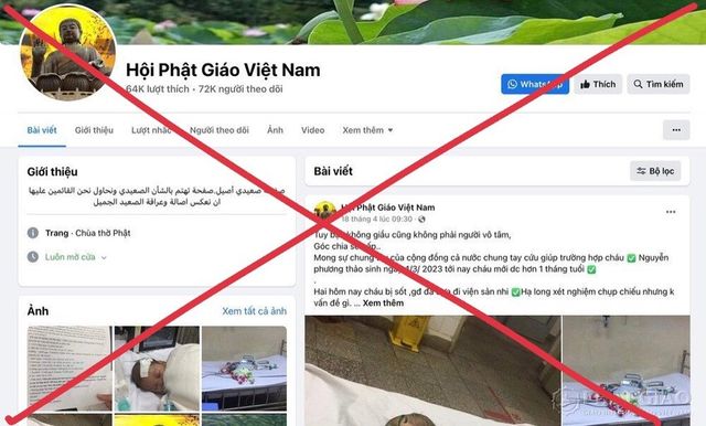 Giả mạo fanpage của Giáo hội Phật giáo để lừa đảo - Ảnh 1.