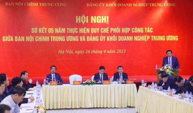 Tăng cường phối hợp giữa Ban Nội chính Trung ương và Đảng ủy Khối Doanh nghiệp Trung ương - Ảnh 1.