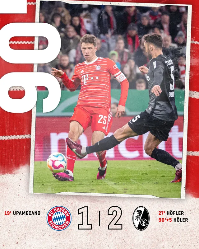 Bayern Munich thất bại trước Freiburg tại Cúp Quốc gia Đức - Ảnh 2. Bayern Munich thất bại trước Freiburg tại Cúp Quốc gia Đức - Ảnh 2.