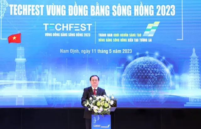 Khai mạc Ngày hội khởi nghiệp đổi mới và sáng tạo vùng Đồng bằng sông Hồng - TECHFEST 2023 - Ảnh 1.