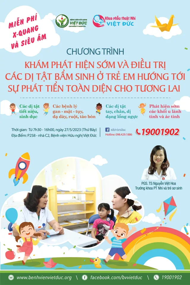 Khám phát hiện sớm và điều trị các dị tật bẩm sinh ở trẻ em - Ảnh 1.