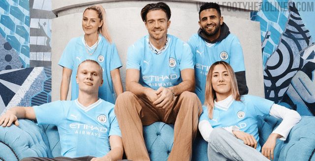 Man City công bố mẫu áo sân nhà mùa giải mới 2023-2024   - Ảnh 1.