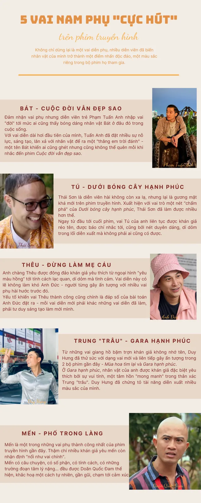 5 vai nam phụ cực hút trên phim truyền hình - Ảnh 1.