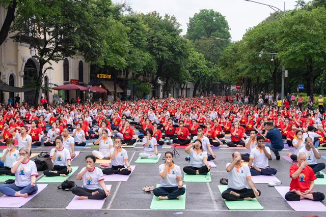 Hơn 1.000 người biểu diễn tại Festival chào mừng ngày Quốc tế Yoga   - Ảnh 2.