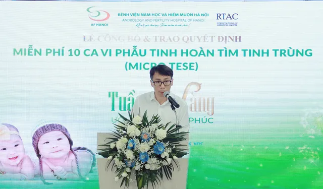 Hỗ trợ thụ tinh trong ống nghiệm miễn phí cho 11 cặp vợ chồng hiếm muộn - Ảnh 1.