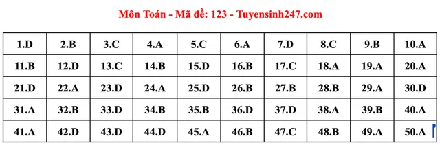 Gợi ý đáp án đề thi Toán tốt nghiệp THPT 2023 - Ảnh 13.