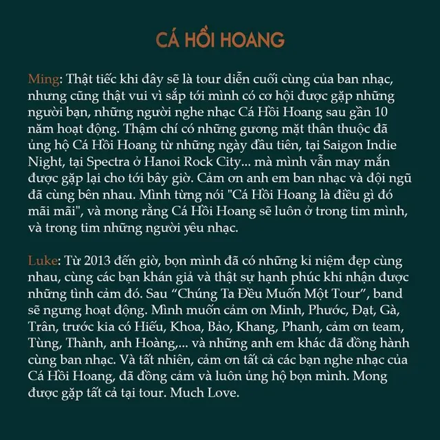 Cá Hồi Hoang đột ngột tuyên bố ngừng hoạt động - Ảnh 1.