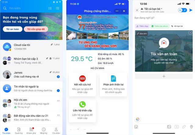 Zalo khởi động lại tính năng tìm kiếm trợ giúp khẩn giữa bão Talim - Ảnh 1.