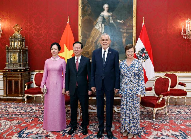 Lễ đón chính thức Chủ tịch nước Võ Văn Thưởng thăm CH Áo - Ảnh 3.