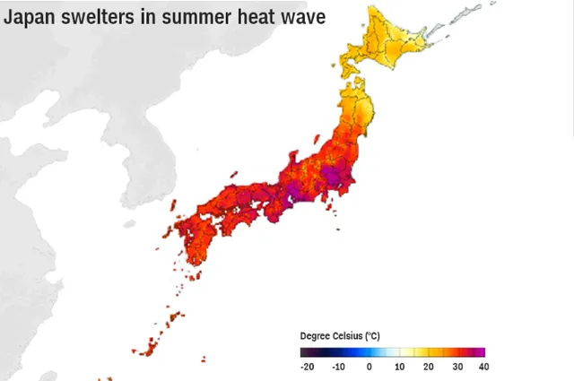 Nhật Bản cảnh báo nắng nóng trên diện rộng và nguy cơ sốc nhiệt - Ảnh 1.