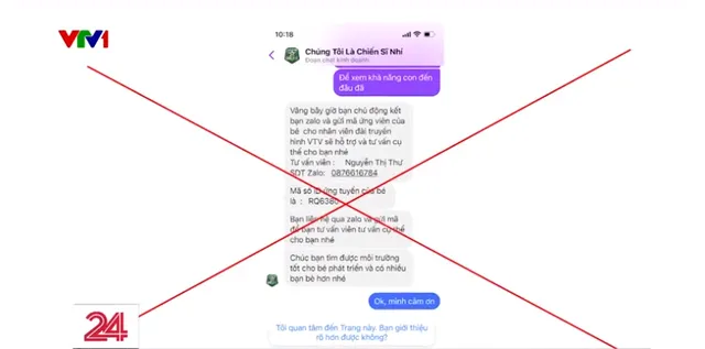 Công an cảnh báo chiêu mạo danh VTV tuyển thí sinh “Chúng tôi là chiến sĩ nhí” - Ảnh 4.
