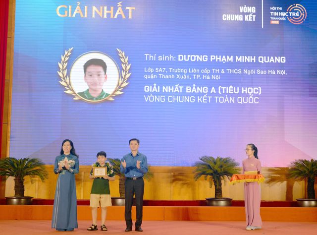 Sáu thí sinh xuất sắc đoạt giải Nhất Hội thi Tin học trẻ toàn quốc lần thứ 29 - Ảnh 2.