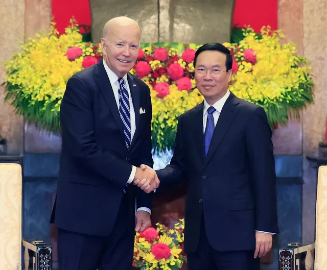 Chủ tịch nước Võ Văn Thưởng tiếp Tổng thống Hoa Kỳ Joe Biden - Ảnh 1.