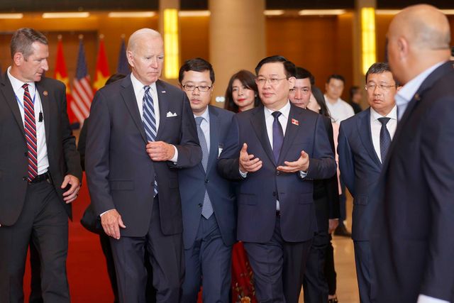 Chủ tịch Quốc hội Vương Đình Huệ hội kiến Tổng thống Hoa Kỳ Joe Biden - Ảnh 4.