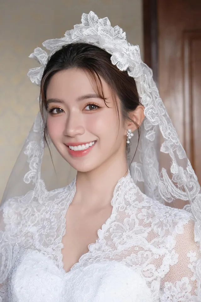 Diễn viên Ngọc Huyền làm cô dâu xinh đẹp ở quê nhà - Ảnh 1.
