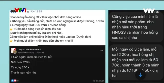 Chiêu lừa tuyển lao động dịp Tết: Từ gấp lì xì đến tương tác bán hàng, thu âm… - Ảnh 2.