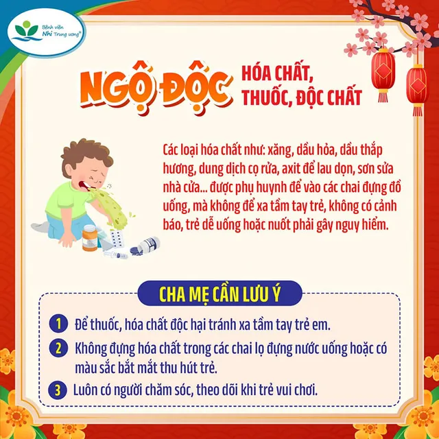 Tết Nguyên đán - Những tai nạn trẻ thường gặp và hướng dẫn phòng ngừa, xử trí đúng cách - Ảnh 5.