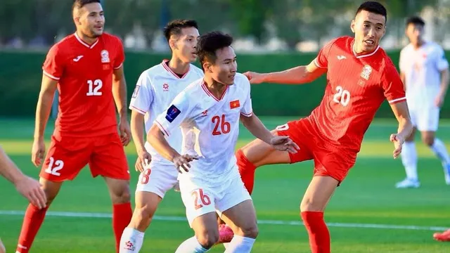 ĐT Việt Nam thua ĐT Kyrgyzstan trong trận giao hữu trước thềm ASIAN Cup 2023 - Ảnh 1.