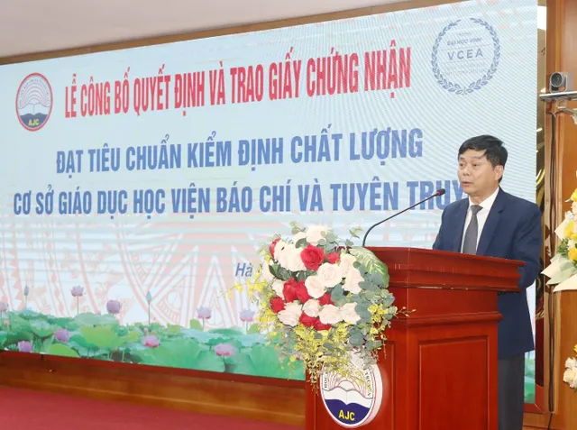 Học viện Báo chí Tuyên truyền đạt tiêu chuẩn kiểm định chất lượng cơ sở giáo dục - Ảnh 3.