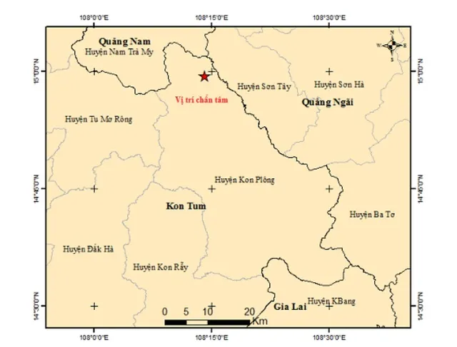 Động đất có độ lớn 3.8 xảy ra tại Kon Plông, Kon Tum - Ảnh 1.