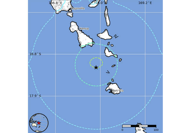 Động đất mạnh 6,3 độ tấn công quần đảo Vanuatu  - Ảnh 1.