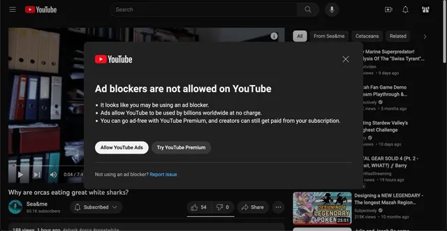 YouTube mạnh tay xử lý trình chặn quảng cáo - Ảnh 1.