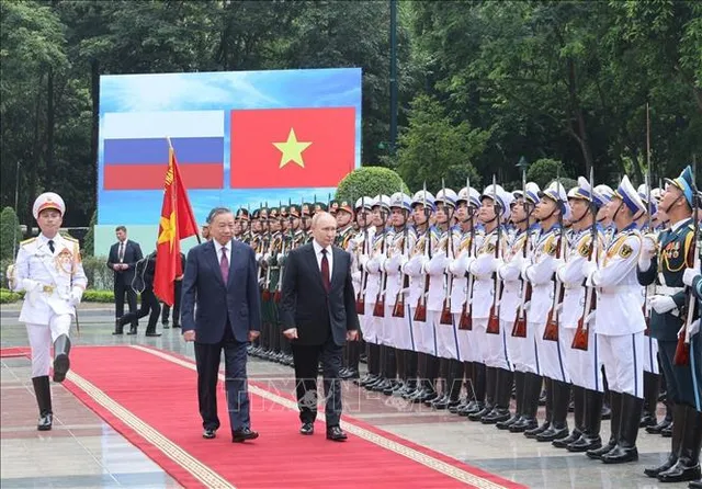 Chủ tịch nước Tô Lâm chủ trì lễ đón chính thức Tổng thống Liên bang Nga Vladimir Putin - Ảnh 6.