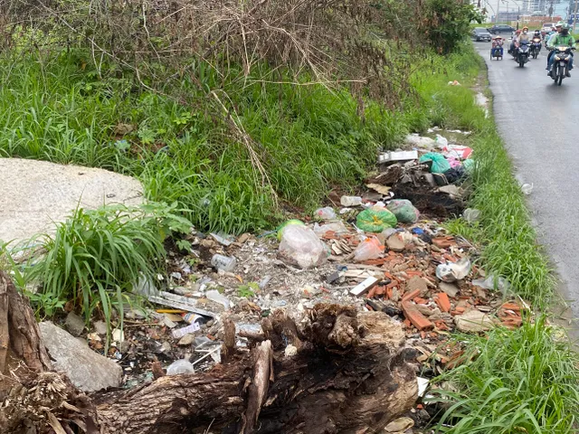 TP Hồ Chí Minh: Nở rộ bãi rác tự phát ngay gần nút giao trọng điểm của TP Thủ Đức - Ảnh 2.