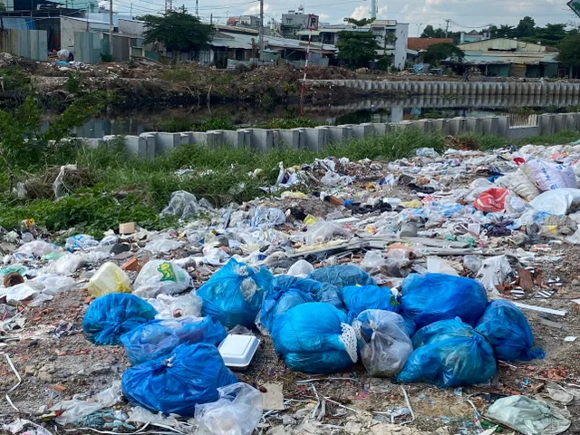 TP Hồ Chí Minh: Núi rác thải dưới chân cầu Trường Đai chất đống, gây ô nhiễm - Ảnh 4.
