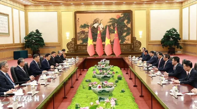 Thủ tướng Phạm Minh Chính hội kiến Tổng Bí thư, Chủ tịch nước Trung Quốc - Ảnh 4.