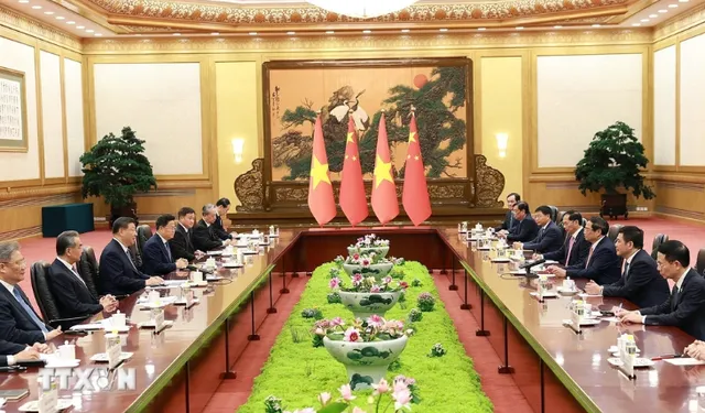 Thủ tướng Phạm Minh Chính hội kiến Tổng Bí thư, Chủ tịch nước Trung Quốc - Ảnh 3.