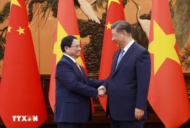 Thủ tướng Phạm Minh Chính hội kiến Tổng Bí thư, Chủ tịch nước Trung Quốc - Ảnh 1.