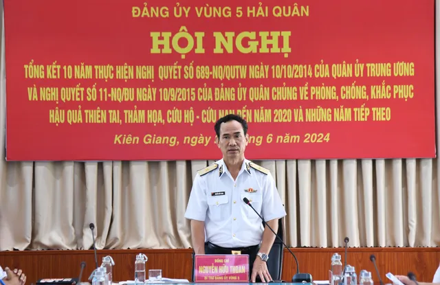 Vùng 5 Hải quân: Thực hiện tốt nhiệm vụ phòng, chống, khắc phục hậu quả thiên tai, tìm kiếm cứu nạn - Ảnh 1.