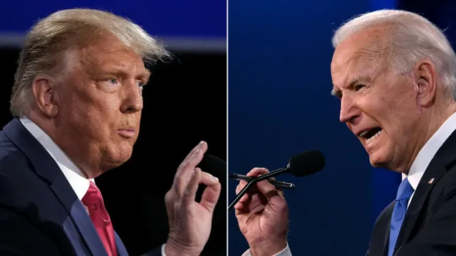 Hai ứng cử viên Tổng thống Mỹ lớn tuổi nhất thể hiện trong cuộc tranh luận bầu cử đầu tiên - Ảnh 1.