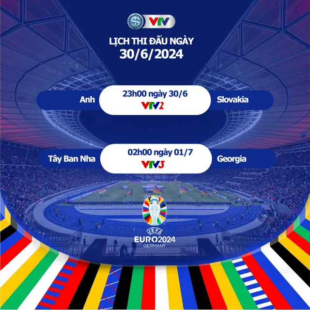Lịch thi đấu và trực tiếp EURO 2024 hôm nay trên VTV: Anh vs Slovakia, Tây Ban Nha giải mã Georgia   - Ảnh 1.
